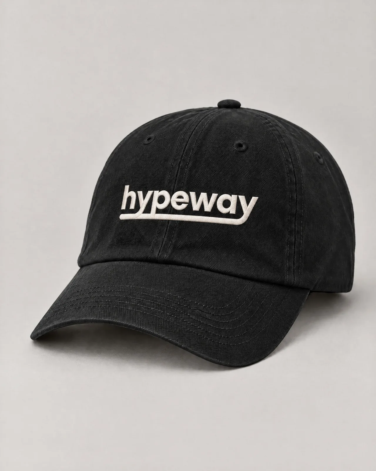 Hypeway Wordmark Cap — Black